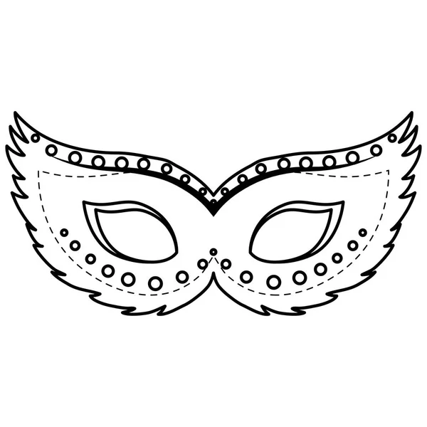 Carnaval masker accessoire pictogram — Stockvector