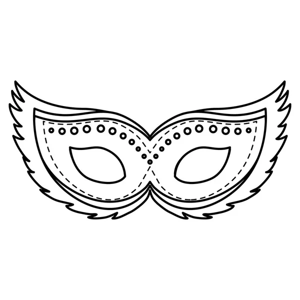 Carnaval masker accessoire pictogram — Stockvector