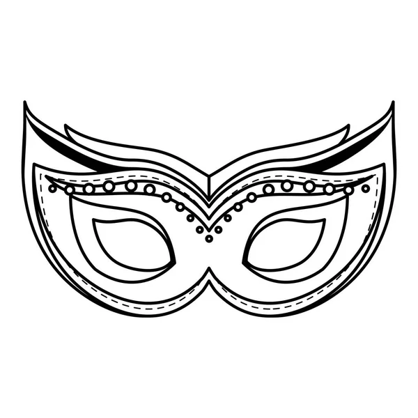 Carnaval masker accessoire pictogram — Stockvector