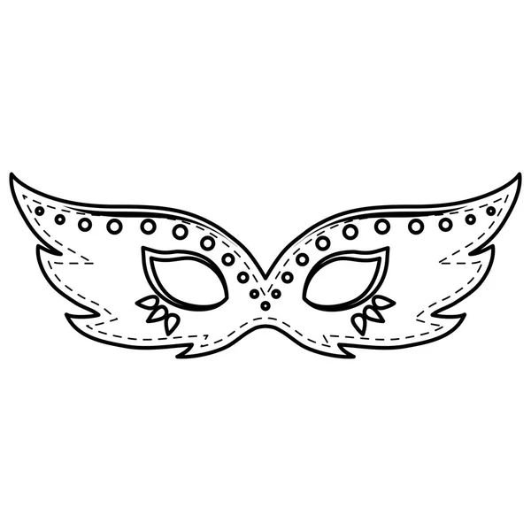 Carnaval masker accessoire pictogram — Stockvector