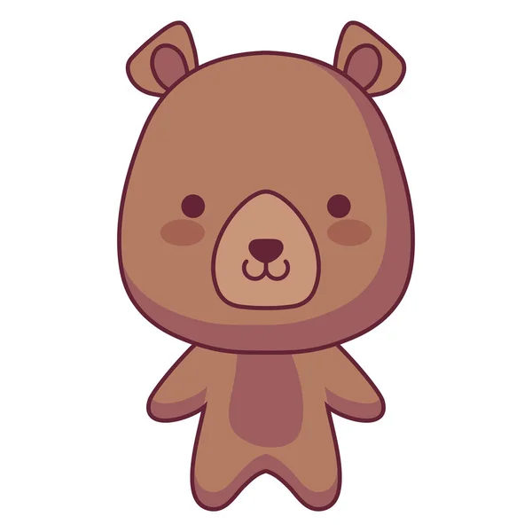 Cute and little bear character — Stock Vector