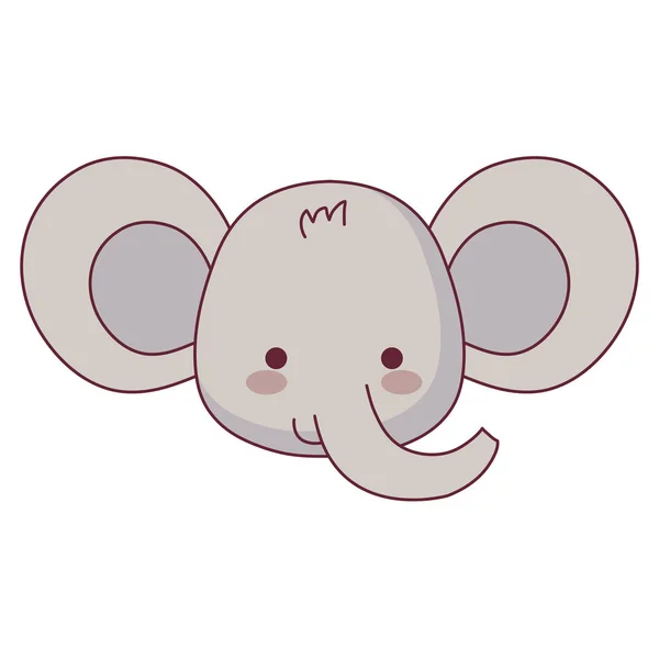 Schattig en kleine olifant karakter — Stockvector