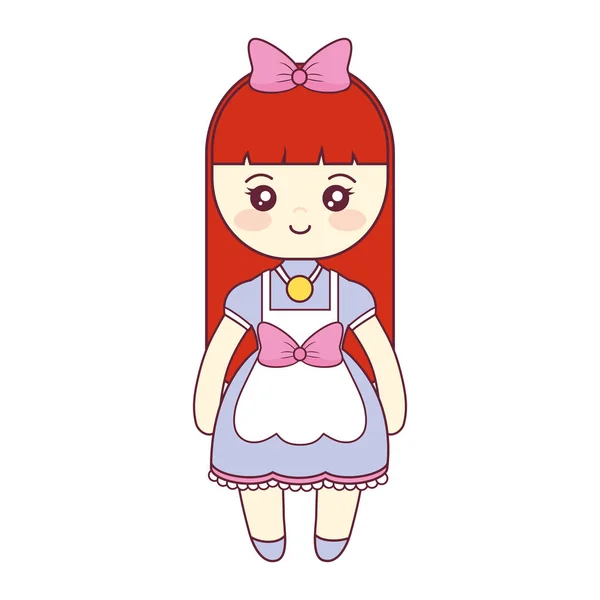 Cute and little girl character — Stock Vector