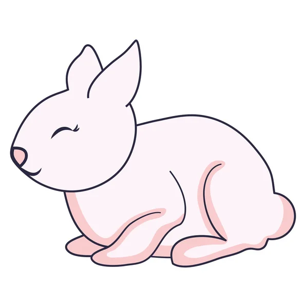 귀 엽 고 작은 토끼 캐릭터 — 스톡 벡터