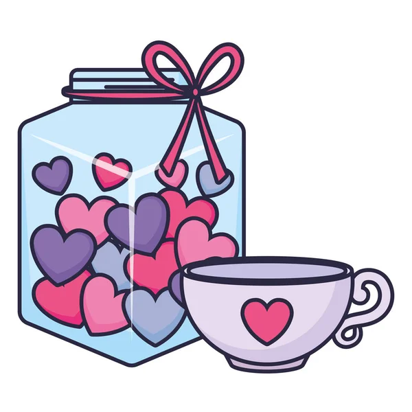 Чашка кофе с сердцем — стоковый вектор