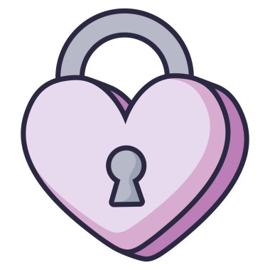 kalp sevgi simgesi ile asma kilit