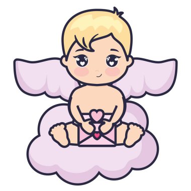 küçük aşk tanrısı bebek aşk zarf ile