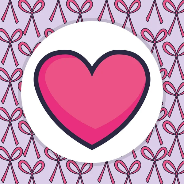 Κάρτα του Αγίου Βαλεντίνου αγάπη καρδιά — Διανυσματικό Αρχείο