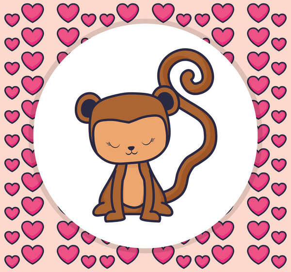 cute and little monkey character