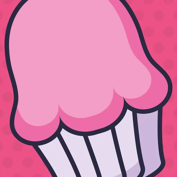 Icône de boulangerie cupcake sucré — Image vectorielle