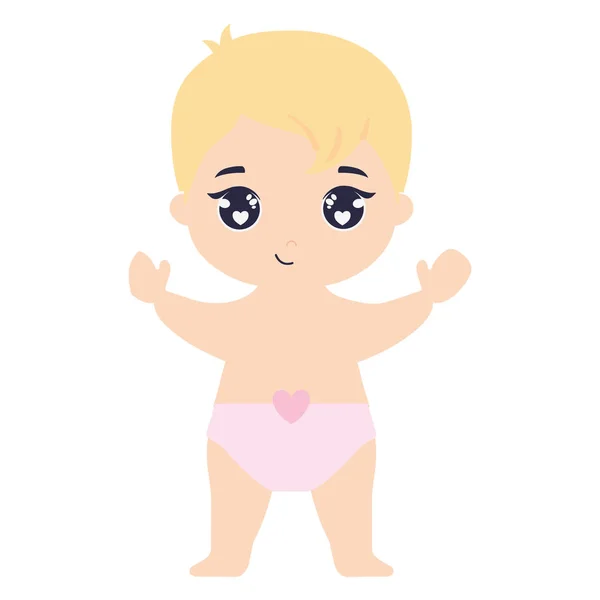 Bonito Pequeno Bebê Amor Vetor Ilustração Design — Vetor de Stock