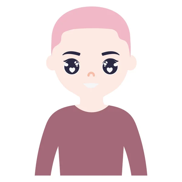 Adolescent garçon jeune personnage — Image vectorielle