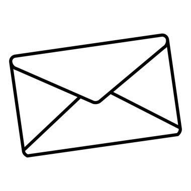 Zarf posta izole simgesi