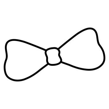 sevimli bowntie izole simgesi