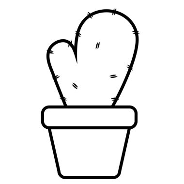 şirin kaktüs bitki simgesi