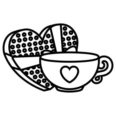 kalp ile kahve fincanı