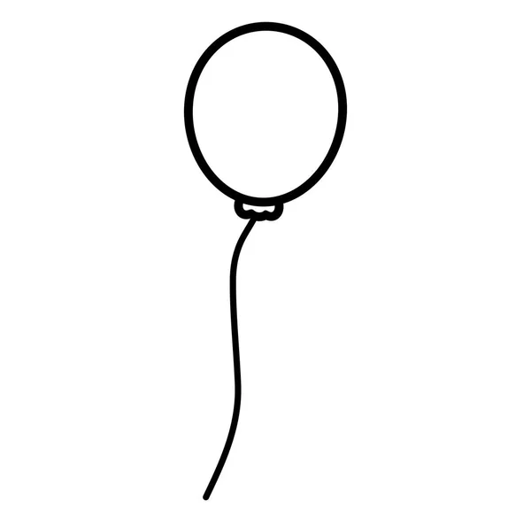 Ballon helium zwevende pictogram — Stockvector