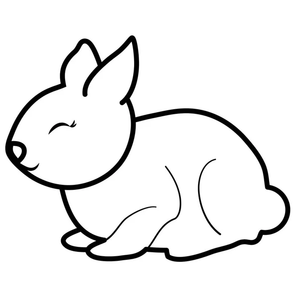 Personagem coelho bonito e pequeno — Vetor de Stock