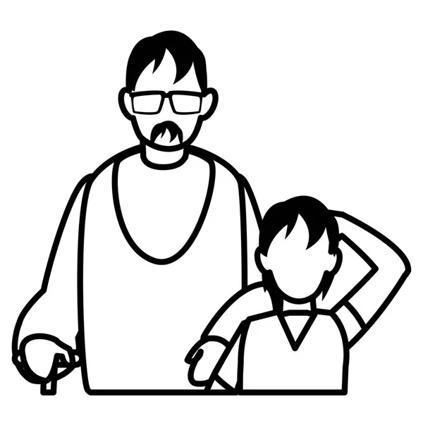 Diseño de padre e hijo — Vector de stock