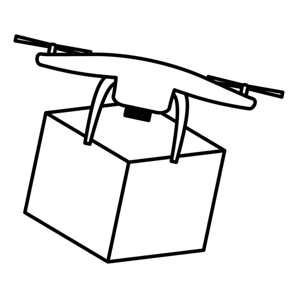 Drohnen- und Box-Design — Stockvektor