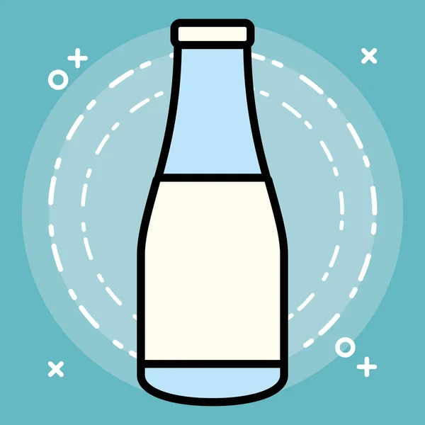 Diseño de botella de leche — Archivo Imágenes Vectoriales