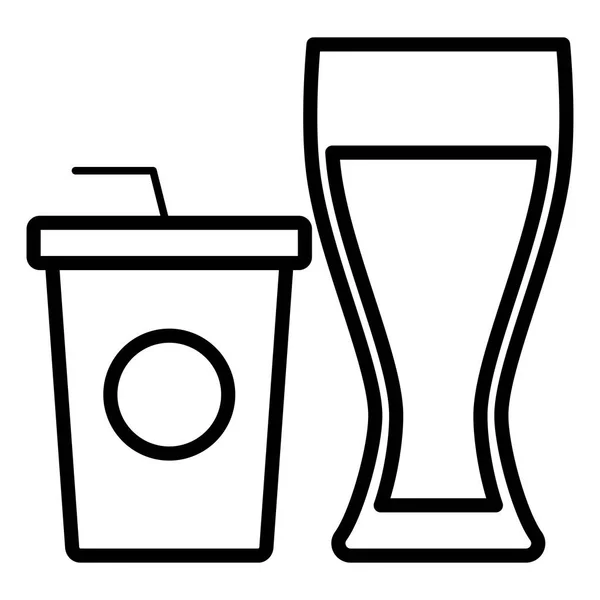 Το ποτό και το τζάμι σχέδιο — Διανυσματικό Αρχείο
