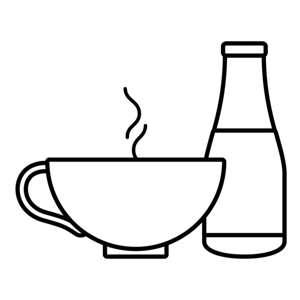 Taza de café diseño — Vector de stock