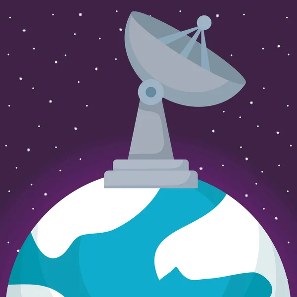 Icono de antena satelital — Vector de stock