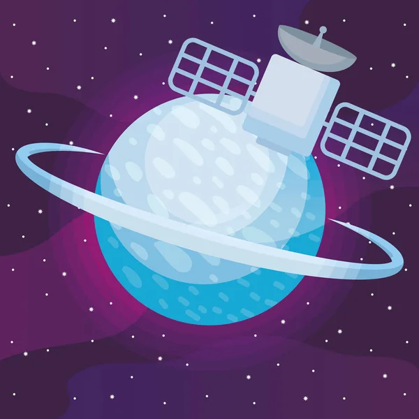 Space satelliet-ontwerp — Stockvector