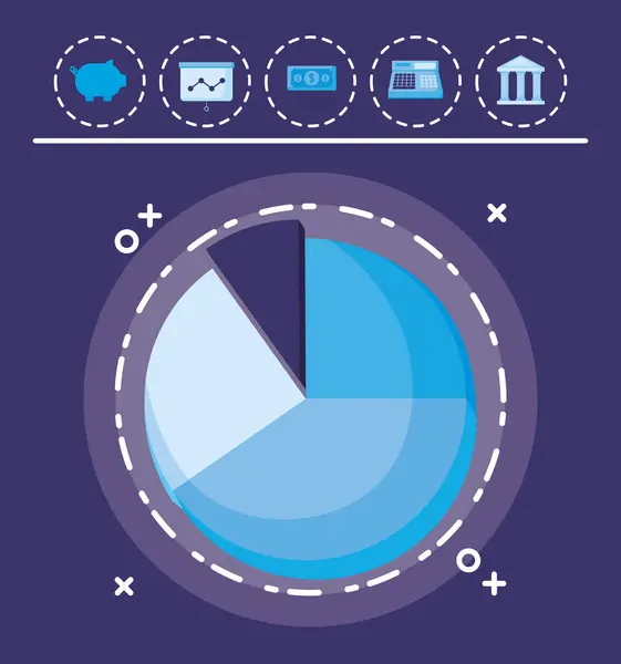 Kuchendiagramm-Design — Stockvektor