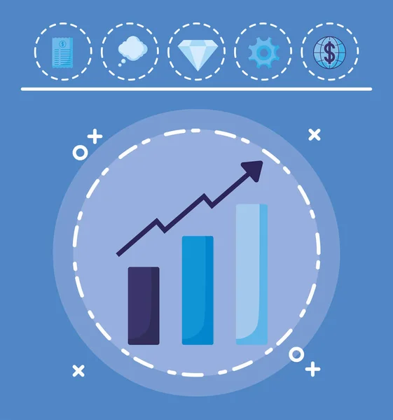 Balkendiagramm-Design — Stockvektor