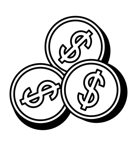 Monedas de dinero diseño — Vector de stock