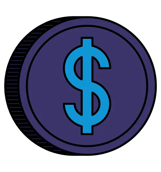 Dinheiro moeda design — Vetor de Stock