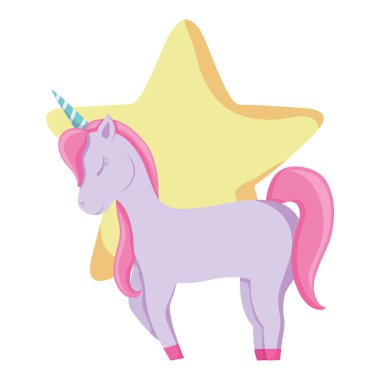 Şirin tek boynuzlu at tasarım