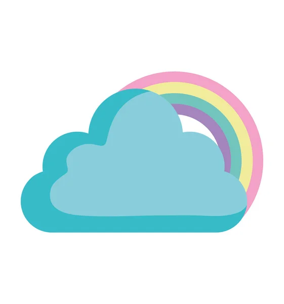 Clouds and rainbow design — Stock Vector