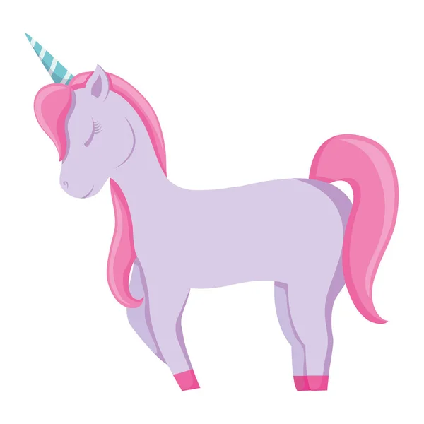 Cute unicorn icon — Stock Vector