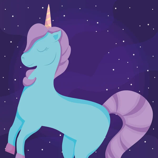 Sevimli Unicorn simgesi — Stok Vektör