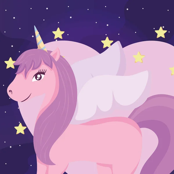 Cute unicorn design — Stock Vector