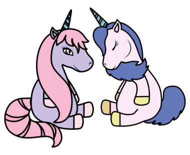 Şirin tek boynuzlu at tasarım