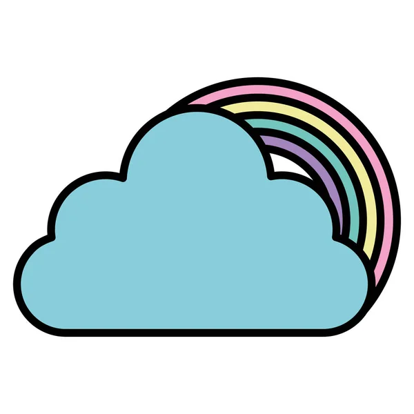 Cloud en regenboog ontwerp — Stockvector