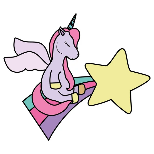 Desain unicorn yang lucu - Stok Vektor