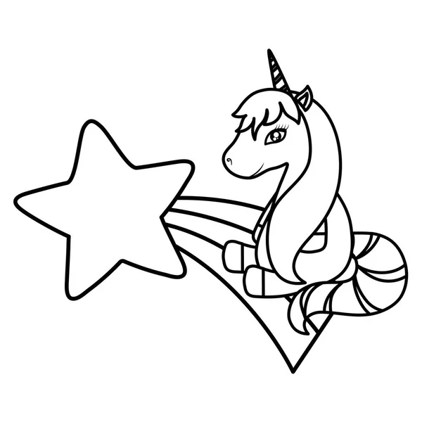 Desain unicorn yang lucu - Stok Vektor