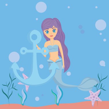 deniz kızı ve çapa tasarım