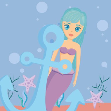 deniz kızı ve çapa tasarım