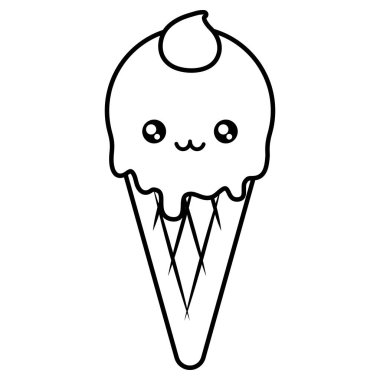 şirin dondurma kawaii karakter