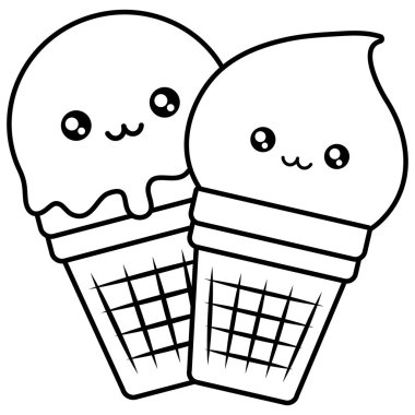şirin dondurmalar kawaii karakterler