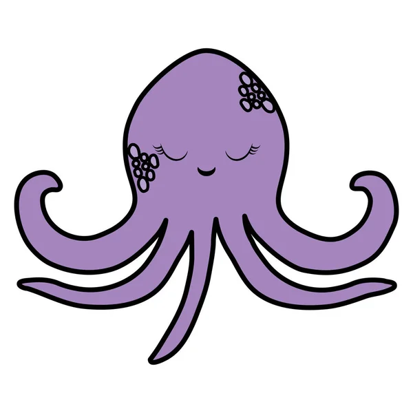 Cute octupus icon — Stock Vector