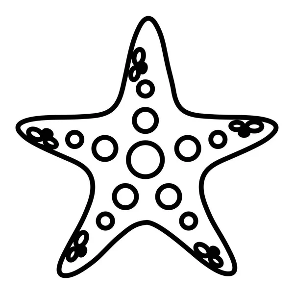Estrella de mar icono — Vector de stock