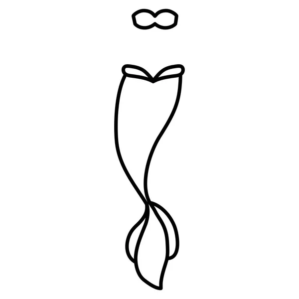 Mermaid swimsuit design — 图库矢量图片