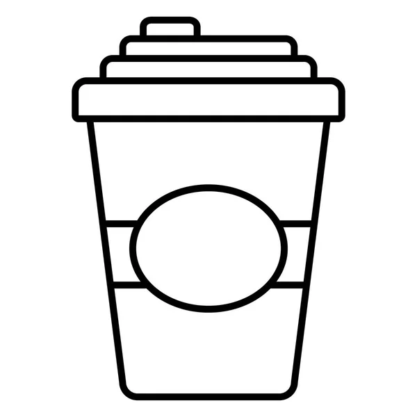 Taza de plástico icono contenedor — Vector de stock